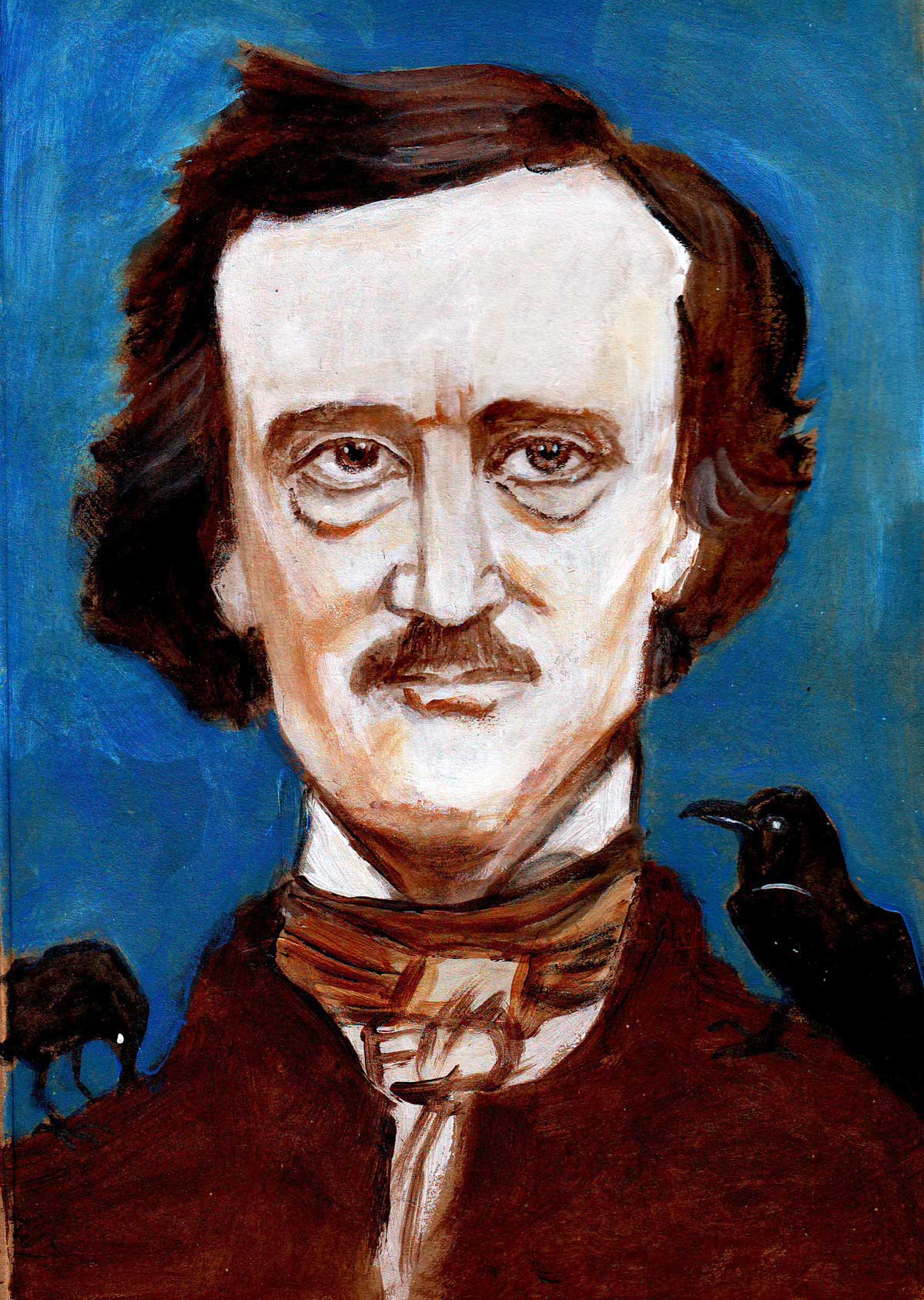 Caricatura Edgar Allan Poe - Literatura Corrosiva